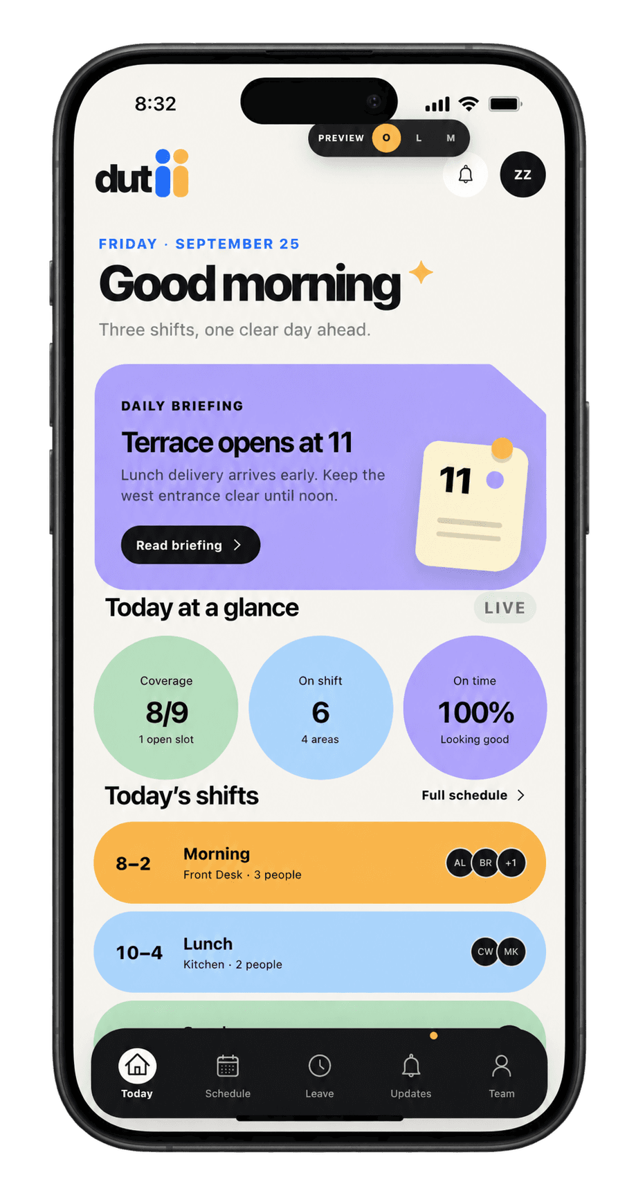 Dutii development preview